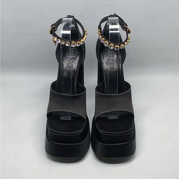 Versace Medusa Crystal Ankle-Strap Platform Sandals size 37.5 - Picture 3 of 14
